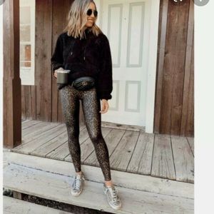 Spanx faux leather leggings- cheetah